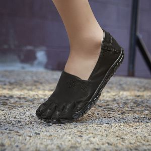 Vibram CVT-Leather Black Womens Casual Shoes | India-430918